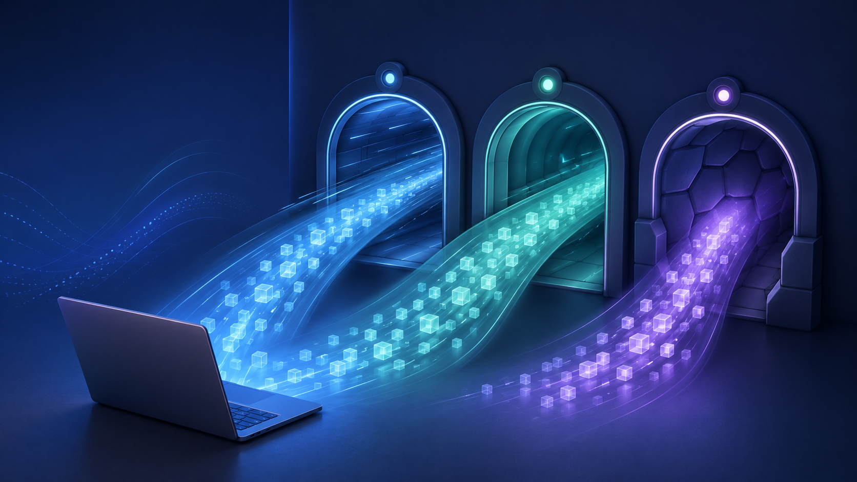 Illustration of VPN protocol tunnels